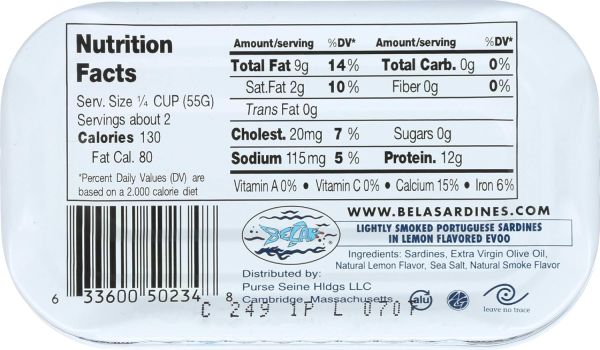 Bela Kosher Sardines in Lemon Sauce - 4.23 oz