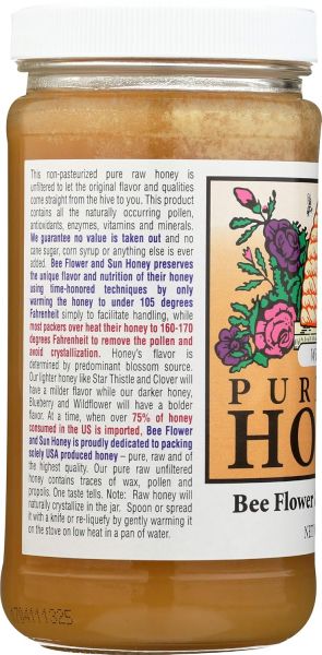Bee Flower & Sun Honey Co. Pure Raw Wildflower Honey - 1 lb