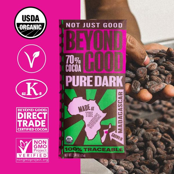 Beyond Good Organic 70% Madagascar Dark Chocolate Bar - 2.64 oz