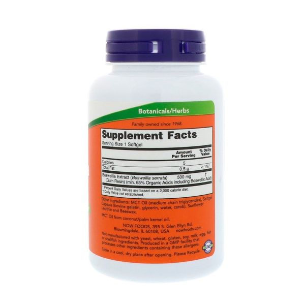 NOW Boswellia Extract - 500 mg - 90 Softgels