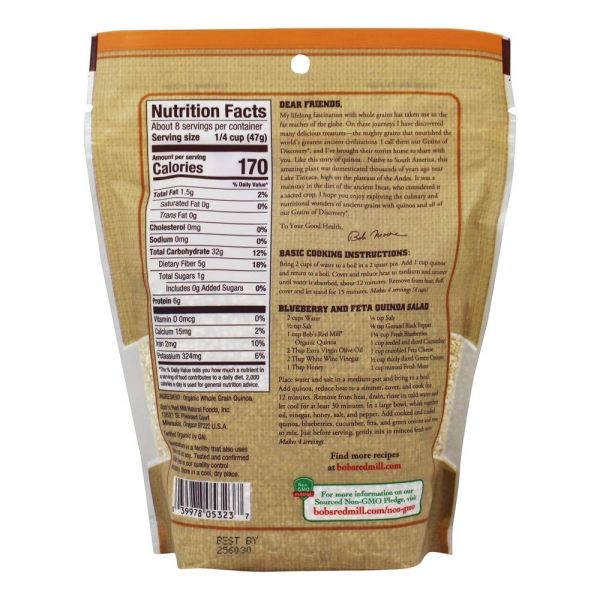 Bob's Red Mill Gluten Free Organic Whole Grain Quinoa - 13 oz
