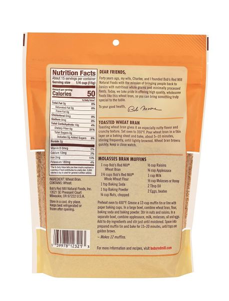 Bob's Red Mill High Fiber Wheat Bran - 8 oz