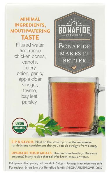 Bonafide Provisions Organic No Salt Added Chicken Bone Broth - 16.9 oz