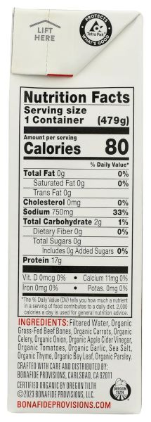 Bonafide Provisions Organic Beef Bone Broth - 16.9 oz