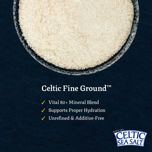 Selina Naturally Celtic Sea Salt, Fine Ground, Bag - 0.5 lb