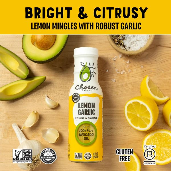 Chosen Foods Gluten Free Lemon Garlic Dressing & Marinade - 8 oz