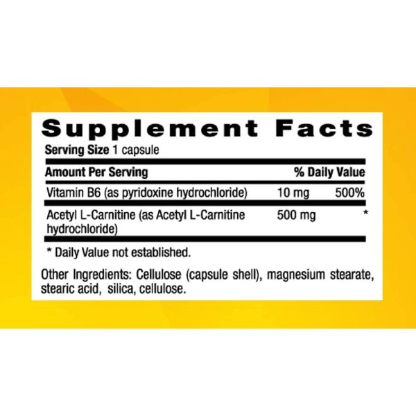 Country Life Acetyl L-Carnitine Caps - 500 mg - 120 Vegetarian Capsules