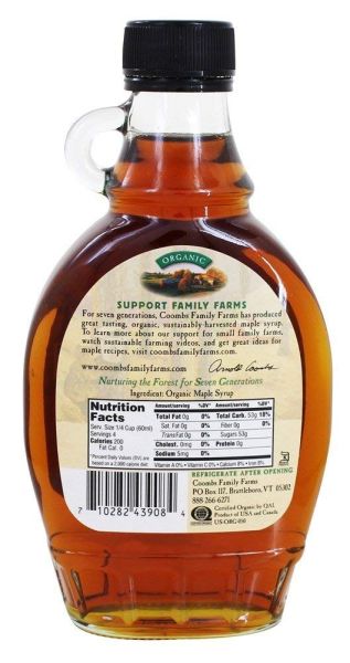 Coombs Family Farms Maple Syrup, Organic Grade A Dark, Robust Taste - 16 fl oz
