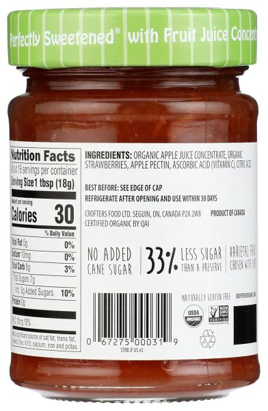 Crofters Organic Strawberry Fruit Spread - 10 oz