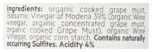 De Nigris Organic Balsamic Glaze - 8.5 oz