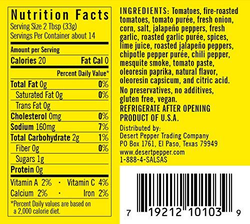 Desert Pepper Roasted Tomato Chipotle Corn Salsa, Medium - 16 oz