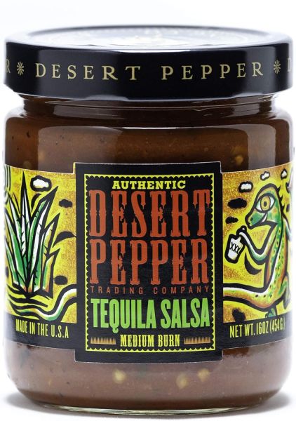 Desert Pepper Tequila Salsa, Medium Burn - 16 oz
