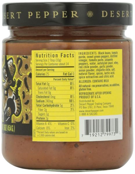 Desert Pepper Trading Company Spicy Black Bean Dip - 16 oz