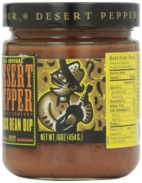 Desert Pepper Trading Company Spicy Black Bean Dip - 16 oz