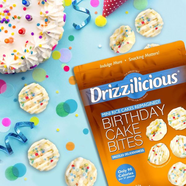 Drizzilicious Mini Rice Cakes, Cookies & Cream - 4 oz