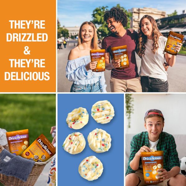 Drizzilicious Mini Rice Cakes, Cookies & Cream - 4 oz