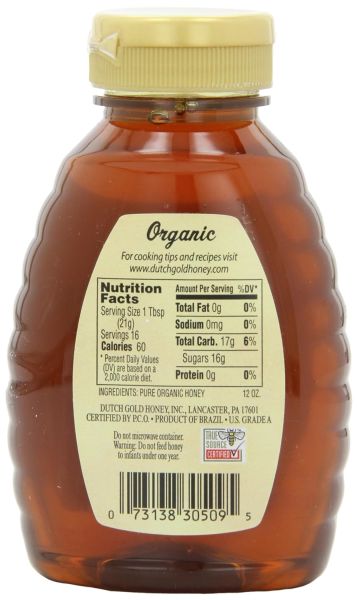 Dutch Gold Organic Honey Squeeze - 12 oz