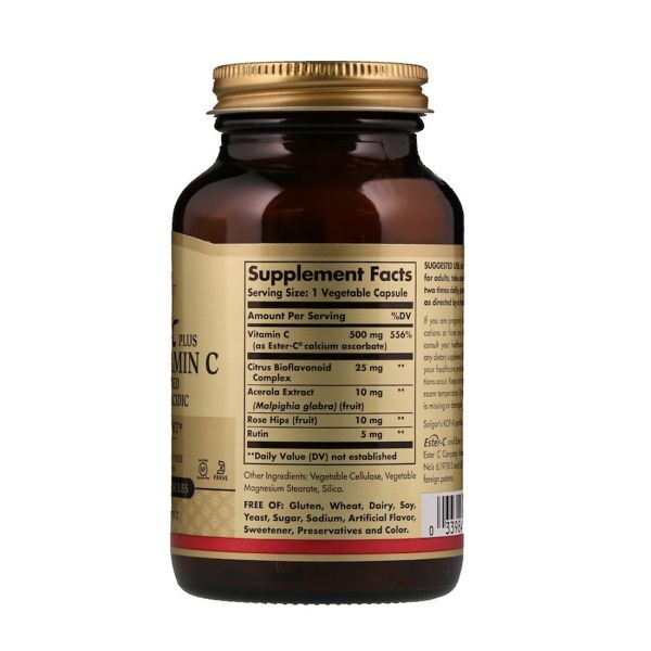 Solgar Ester-C® Plus Vitamin C - 500 mg - 100 Vegetable Capsules