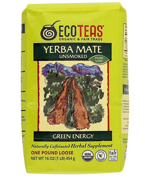 Eco Teas Organic Yerba Mate, Unsmoked Loose Tea - 1 lb