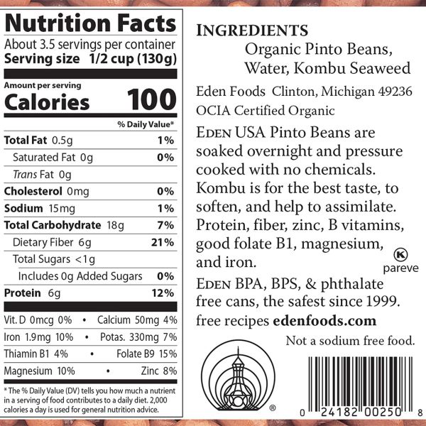 Eden Organic Pinto Beans - 15 oz
