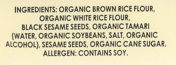 Edward & Sons Brown Rice Snaps, Gluten Free Black Sesame - 3.5 oz