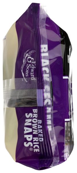 Edward & Sons Brown Rice Snaps, Gluten Free Black Sesame - 3.5 oz