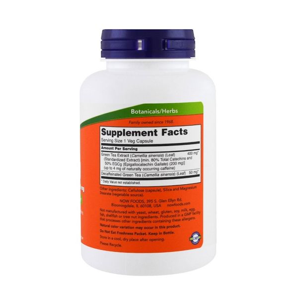 NOW EGCg Green Tea Extract - 400 mg - 180 Veg Capsules