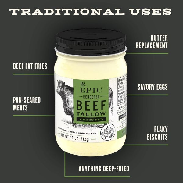 Epic Rendered Beef Tallow - 11 oz