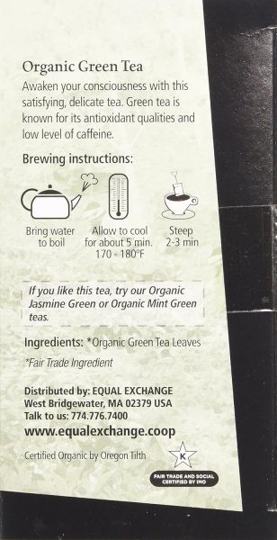 Equal Exchange Organic Green Tea - 20 Tea Bags