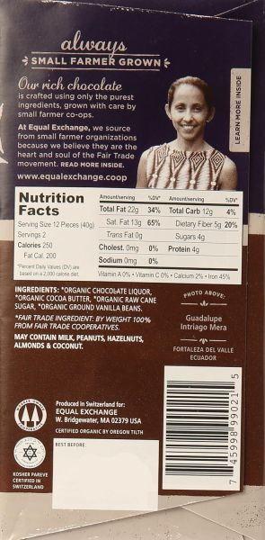 Equal Exchange Organic Extreme Dark Chocolate Bar