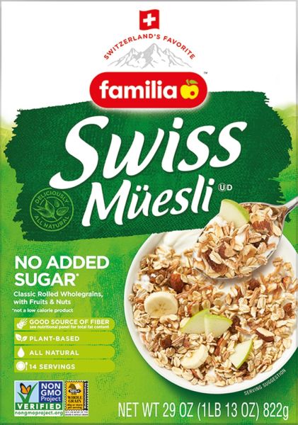 Familia Non-GMO All Natural No Sugar Added Swiss Muesli - 29 oz