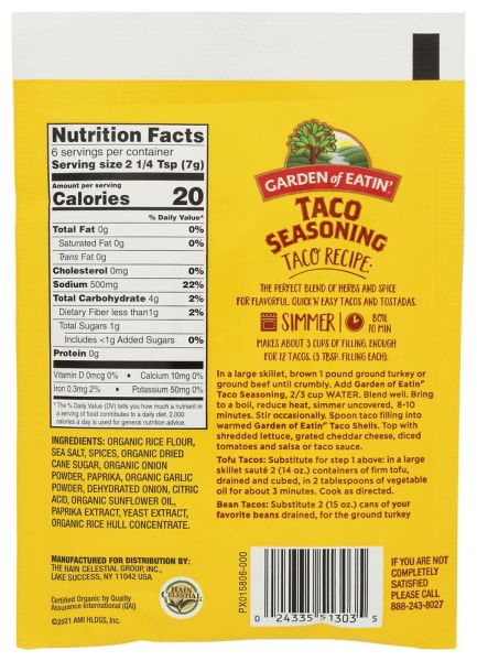 Garden of Eatin' Taco Seasoning