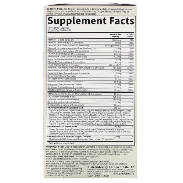 Garden of Life Vitamin Code® 50 and Wiser Men - 240 Vegetarian Capsules
