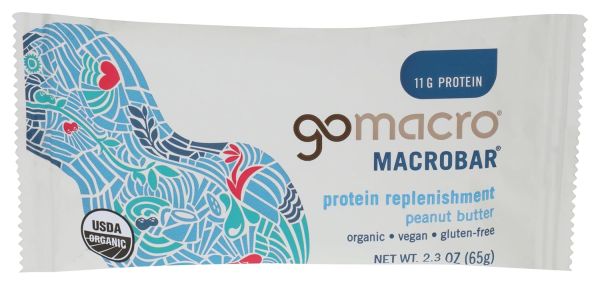 GoMacro MacroBar Organic Vegan Protein Bar, Peanut Butter - 2.3 oz
