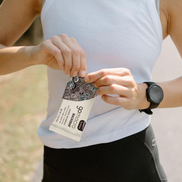 GoMacro MacroBar Organic Vegan Protein Bar, Dark Chocolate + Almonds - 2.4 oz