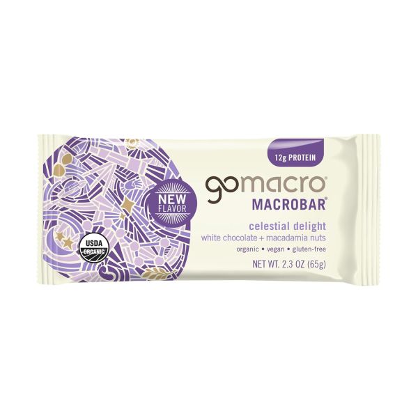 GoMacro MacroBar Organic Vegan Protein Bar, White Chocolate Macadamia - 2.4 oz