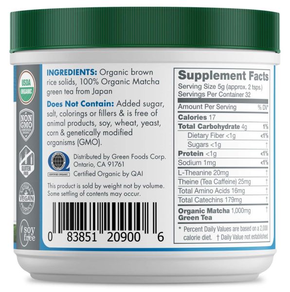 Green Foods Matcha Green Tea Energy Blend - 5.5 oz