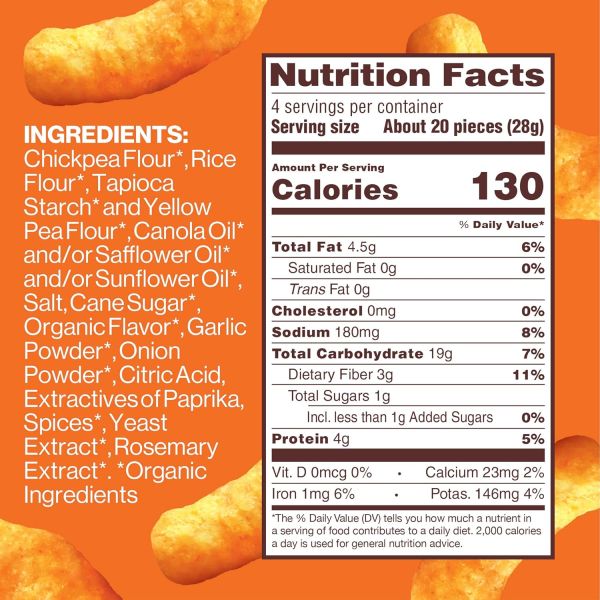 Hippeas Gluten Free Chickpea Puffs, Cheezy Vibes - 4 oz