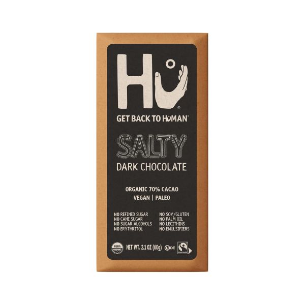 Hu Dark Chocolate Bar, Salty - 2.1 oz