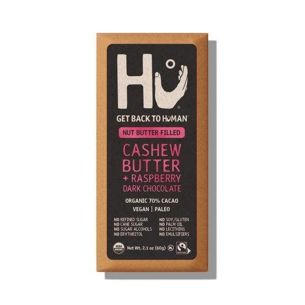 Hu Dark Chocolate Bar, Cashew Butter & Raspberry Jelly - 2.1 oz