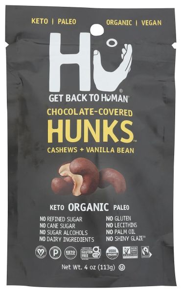 Hu Hunks Vegan Chocolate Covered Cashews with Vanilla Bean
