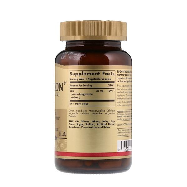 Solgar Gentle Iron® - 25 mg - 180 Vegetable Capsules