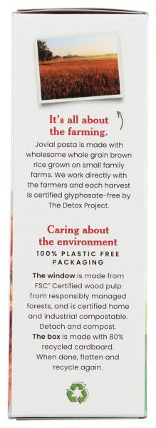 Jovial Organic Brown Rice Penne Pasta, Gluten Free - 12 oz