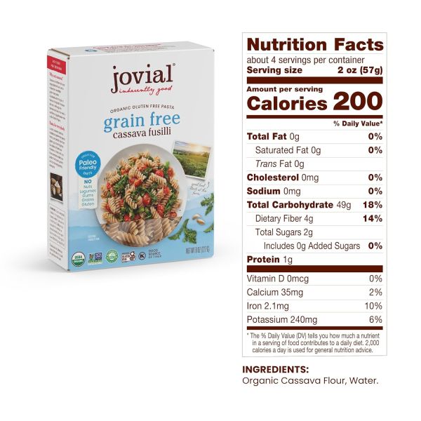Jovial Organic Grain Free Cassava Fusilli - 8 oz