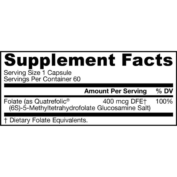 Jarrow Formulas Brain Health Methyl Folate - 400 mcg - 60 Veggie Caps