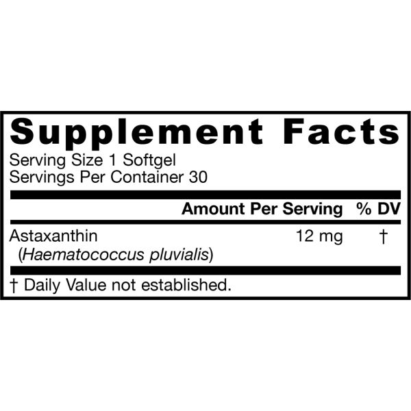 Jarrow Formulas Astaxanthin - 12 mg - 30 Softgels