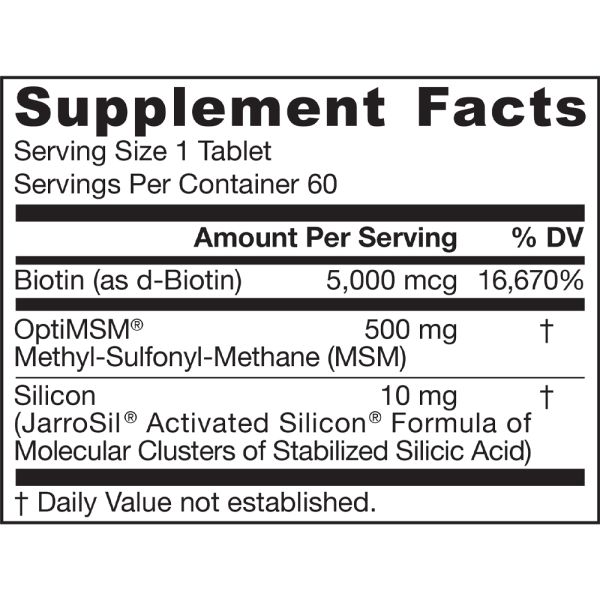 Jarrow Formulas BeautySil Hair & Nails Beautify & Strengthen Hair & Nails 60 Tablets