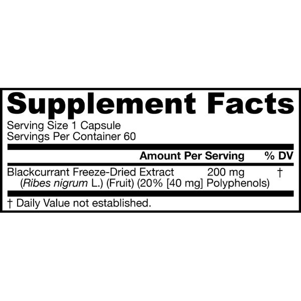 Jarrow Formulas Blackcurrant 200 mg 60 Veggie Caps