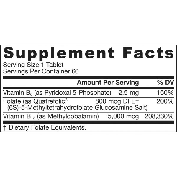 Jarrow Formulas Methyl B-12 & Methyl Folate - 60 Chewable Tablets