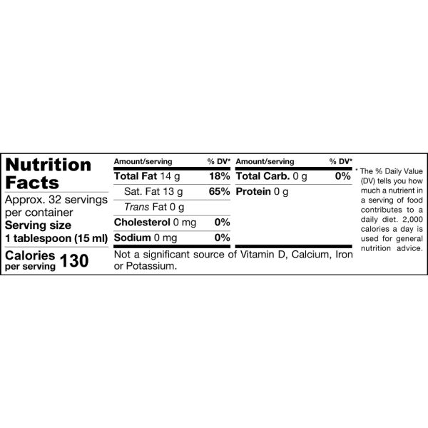 Jarrow Formulas Organic Extra Virgin Coconut Oil Expeller Pressed 16 fl oz (473 g)